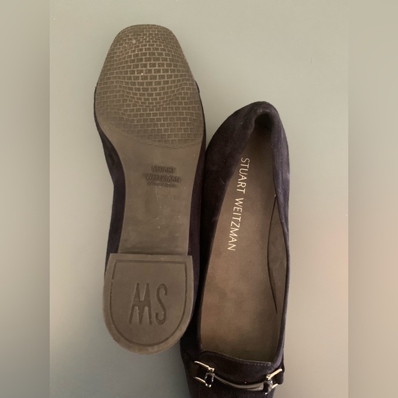 Stuart Weitzman Mocnroll horsebit suede loafers - size 5.5 - black - Picture 3 of 6